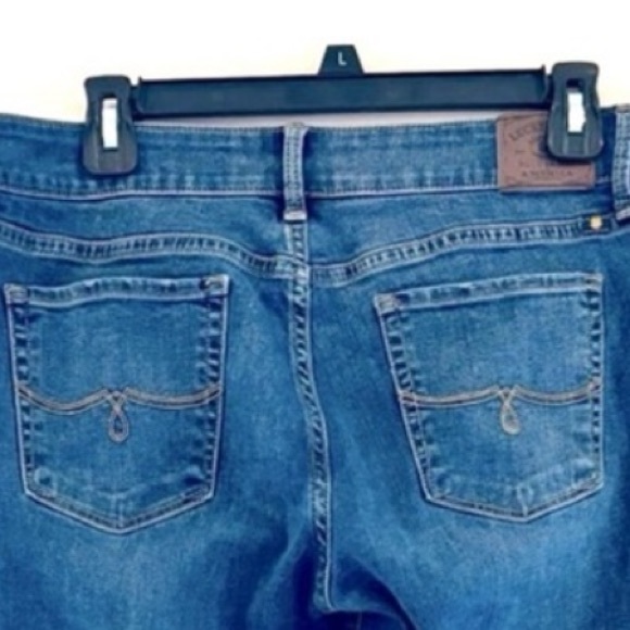 Lucky Brand Lolita boot cut Sz 8 blue jean Cotton Spandex blend Great Condition - Picture 14 of 16